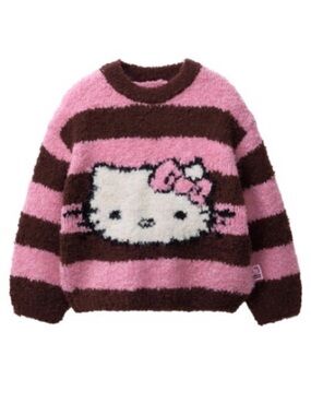 NWT Zara Kids Girls STRIPED HELLO KITTY SANRIO KNIT SWEATER Size 1.5